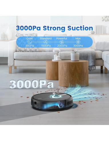 Robot Aspiradora y Mopa AIRROBO P30, 3000Pa, Control App y Voz