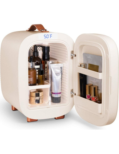 Mini Refrigerador QUBI 5L Blanco Crema para Cosméticos y Cuidado de la Piel