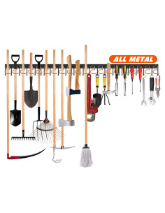 Organizador de Herramientas de Jardín TVKB 68" Metal Montaje Pared