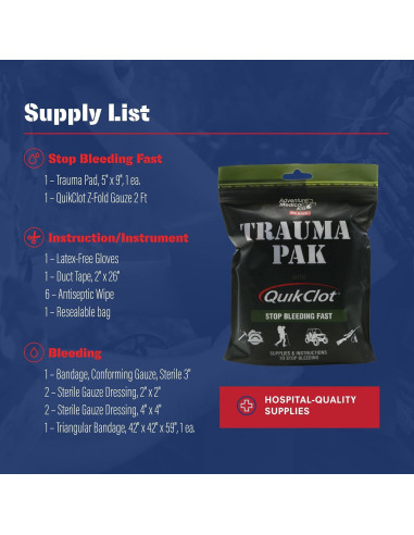 Kit de Primeros Auxilios Adventure Medical Trauma Pak - Compacto
