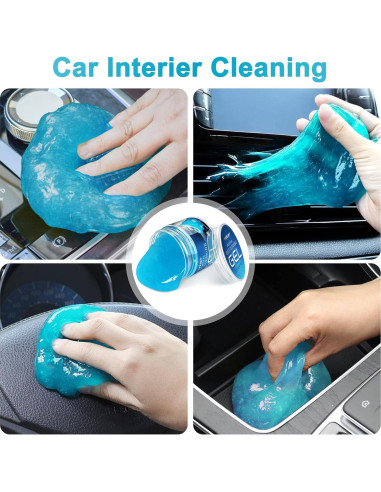 FiveJoy Gel Limpiador Universal Azul 4Pack 635g para Automóviles y Hogar
