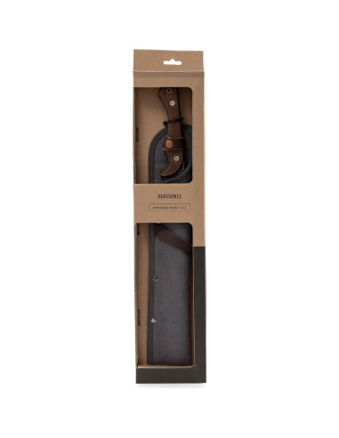 Hacha NATA Barebones de Acero Inoxidable 17.78 cm con Mango de Nogal