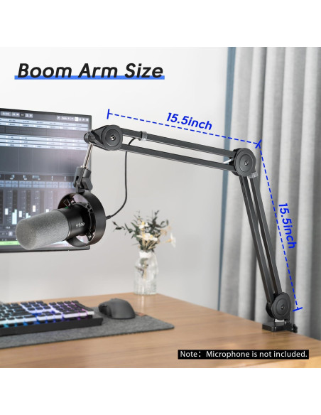 Soporte de Micrófono Brazo FIFINE BM63 Ajustable Metal Negro Soporte de Micrófono Brazo FIFINE BM63 Ajustable Metal Negro