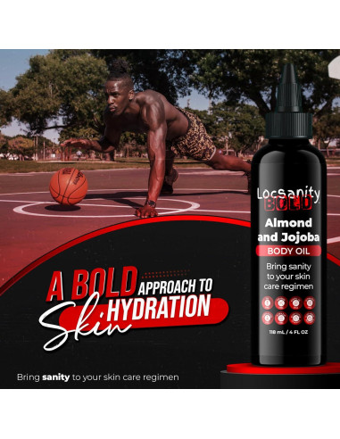 Aceite Corporal para Hombres Locsanity 118ml - Jojoba, Almendra, Coco