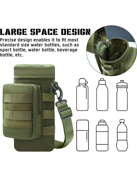 Bolsa Táctica Molle VIIDOO para Botella de Agua 27x11 cm Bolsa Táctica Molle VIIDOO para Botella de Agua 27x11 cm