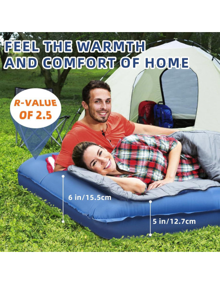 Colchoneta de Camping LILTSDRAE Inflable 200x137 cm con Bomba Colchoneta de Camping LILTSDRAE Inflable 200x137 cm con Bomba