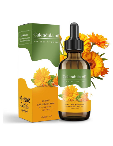 Aceite de Caléndula 100% Natural Bmrewax 29.57 ml - Antienvejecimiento y Hidratación
