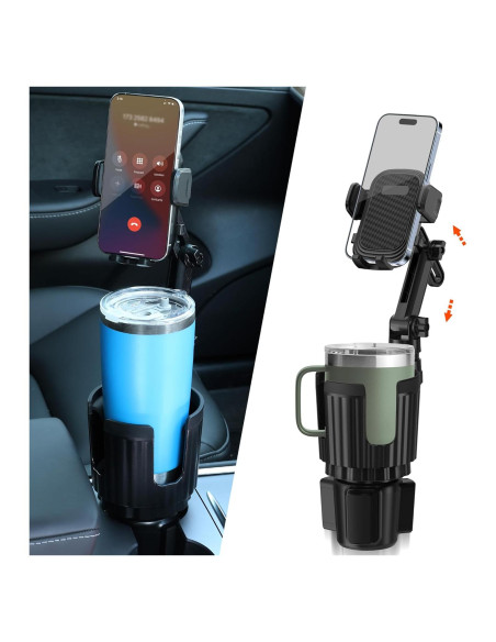 Soporte para Teléfono 2 en 1 EDKCXB para Portavasos de Coche Soporte para Teléfono 2 en 1 EDKCXB para Portavasos de Coche