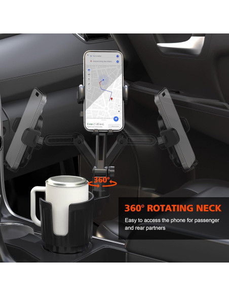 Soporte para Teléfono 2 en 1 EDKCXB para Portavasos de Coche Soporte para Teléfono 2 en 1 EDKCXB para Portavasos de Coche