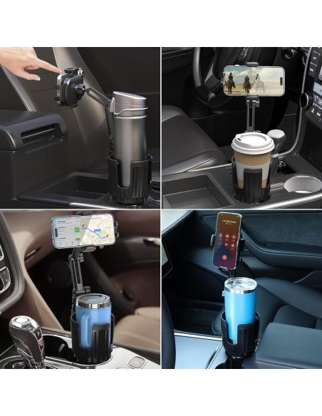 Soporte para Teléfono 2 en 1 EDKCXB para Portavasos de Coche Soporte para Teléfono 2 en 1 EDKCXB para Portavasos de Coche