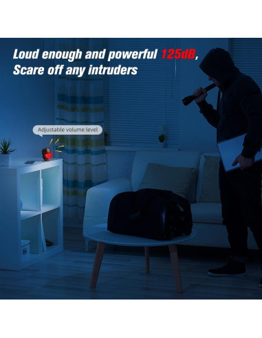 Alarma de Movimiento Inalámbrica Luckydeer 125dB con Control Remoto