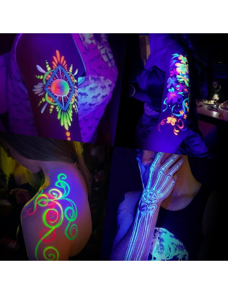 Juego de Tinta para Tatuajes Ybeauty 8 Colores Fluorescentes 15ml Juego de Tinta para Tatuajes Ybeauty 8 Colores Fluorescentes 15ml