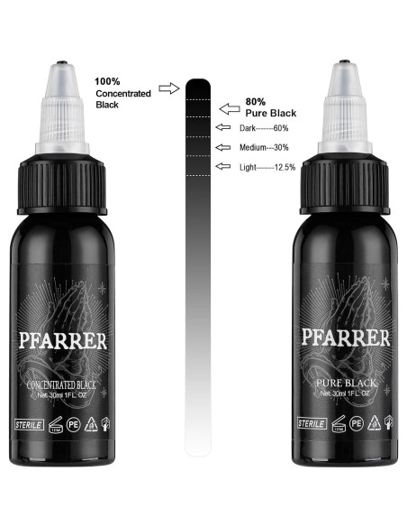 Tinta de Tatuaje PFARRER Negra 30ml Vegana Alta Calidad Tinta de Tatuaje PFARRER Negra 30ml Vegana Alta Calidad