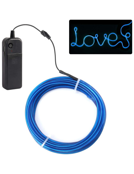 Tira de Luz Neon JIGUOOR 3m Azul Flexible para Decoración Tira de Luz Neon JIGUOOR 3m Azul Flexible para Decoración