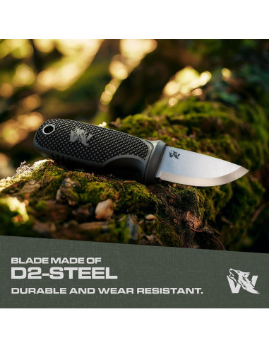 Cuchillo de Cuello EDC Odenwolf W-MINI 2 con Funda y Collar