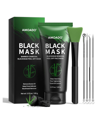 Máscara Peel-Off de Carbón AMOADO para Puntos Negros - Kit Completo