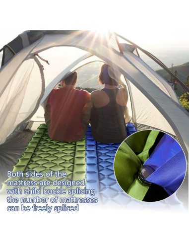 Colchón Inflable Ultraligero ONTYZZ con Bomba de Pie 193x60 cm
