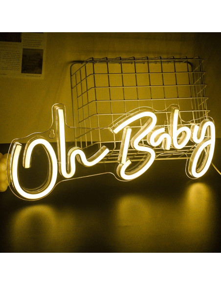 Letrero Neon Oh Baby Lucunstar 41.91x17.53cm Decoración Letrero Neon Oh Baby Lucunstar 41.91x17.53cm Decoración