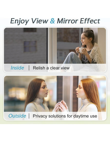 Película de Privacidad DOWELL 44.5x200cm Anti UV Reflectante Película de Privacidad DOWELL 44.5x200cm Anti UV Reflectante