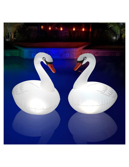 Luces de piscina flotantes Goallim 2PCS LED solares a prueba de agua Luces de piscina flotantes Goallim 2PCS LED solares a prueba de agua