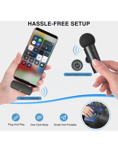 Sistema Lavalier Inalámbrico FIFINE M8 con 2 Micrófonos