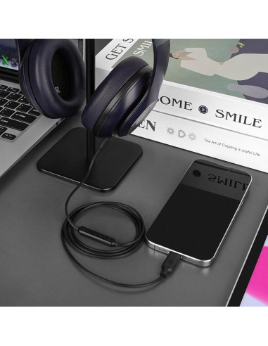 Cable USB-C a Audio con Micrófono GEEKRIA 1.2m para Beats