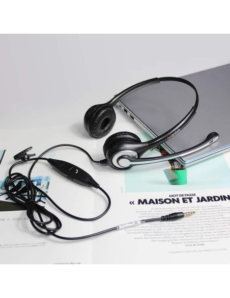 Auricular Wantek F602J35 con micrófono y cancelación de ruido Auricular Wantek F602J35 con micrófono y cancelación de ruido