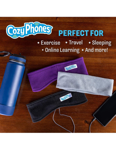 Auriculares Inalámbricos CozyPhones para Dormir - Lycra Negra
