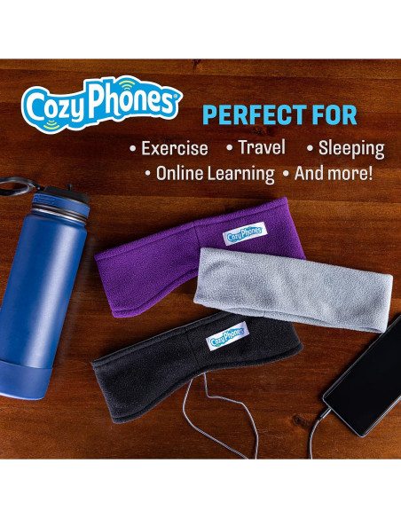 Auriculares Inalámbricos CozyPhones para Dormir - Lycra Negra Auriculares Inalámbricos CozyPhones para Dormir - Lycra Negra