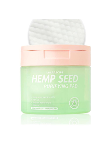 Discos Faciales LALARECIPE con 83% Semilla de Cáñamo - 70 Pcs