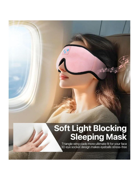 Auriculares para dormir Boodlab Bluetooth 3D Rosa Inalámbricos Auriculares para dormir Boodlab Bluetooth 3D Rosa Inalámbricos