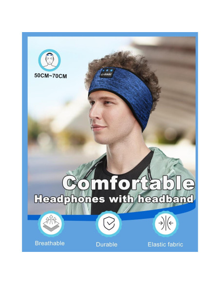 Auriculares Inalámbricos Bluetooth LC-dolida Diadema Azul 14h Auriculares Inalámbricos Bluetooth LC-dolida Diadema Azul 14h
