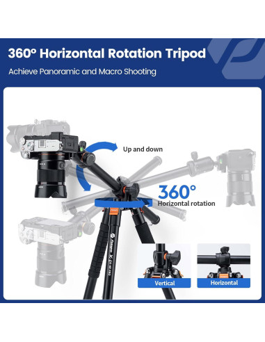 Trípode Fotopro X-Go HR Pro 68" Aluminio 16KG 360