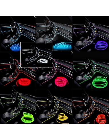 Cable LED Automotriz Maxlaxer 2M Azul USB 5V Flexible