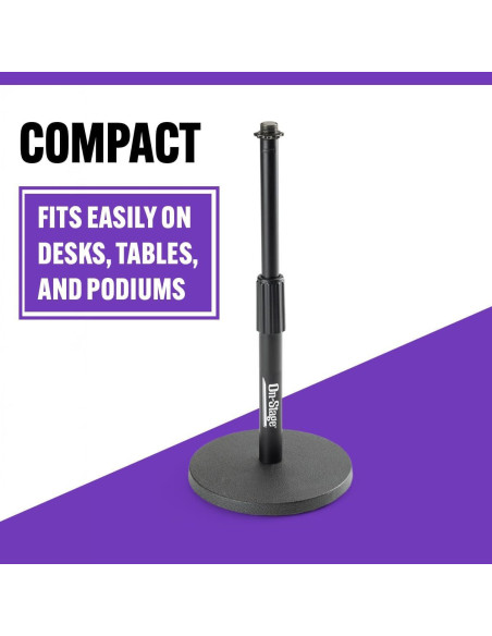 Soporte de Micrófono de Escritorio Ajustable DS7200B Negro Soporte de Micrófono de Escritorio Ajustable DS7200B Negro