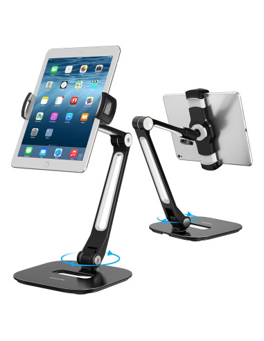 Soporte Ajustable para Tableta AboveTEK 360 Aluminio Negro