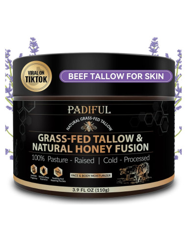 Bálsamo Hidratante de Grasa de Res y Miel Padiful 110g Lavanda