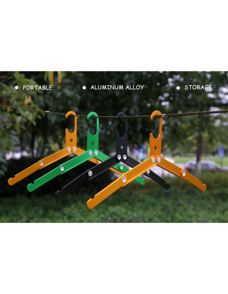 Ganchos Plegables HIKEMAN Metal para Ropa Mojada - 3 Unidades Ganchos Plegables HIKEMAN Metal para Ropa Mojada - 3 Unidades