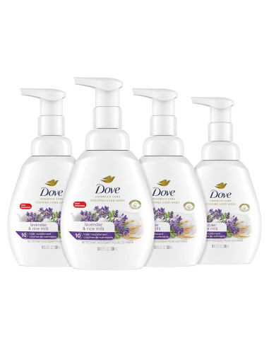 Jabón de Manos Espumoso Dove Lavanda y Leche de Arroz 4x286g