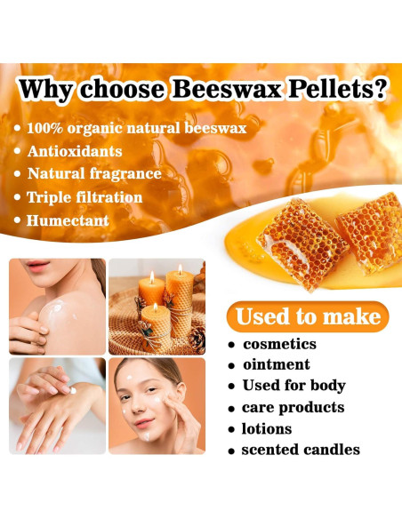 Gránulos de Cera de Abeja Amarilla Orgánica 430g - WAX-Pe Gránulos de Cera de Abeja Amarilla Orgánica 430g - WAX-Pe