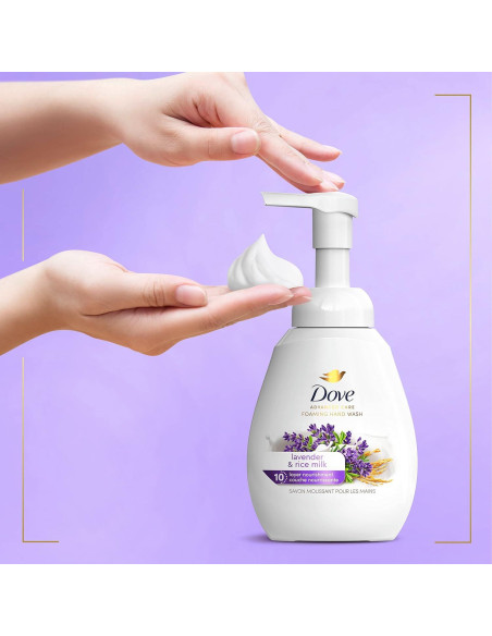 Jabón de Manos Espumoso Dove Lavanda y Leche de Arroz 4x286g Jabón de Manos Espumoso Dove Lavanda y Leche de Arroz 4x286g