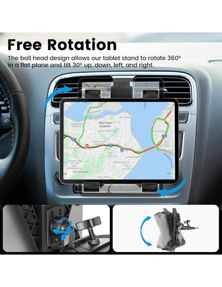 Soporte Universal para Tablet OHLPRO en Slot de CD para Coche 7-11" Soporte Universal para Tablet OHLPRO en Slot de CD para Coche 7-11"