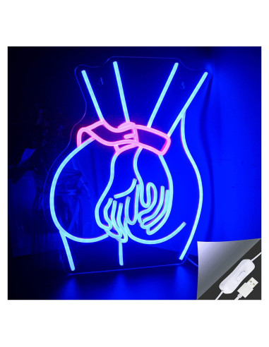Luz de Neón Looklight LED Mujer 43.3x32.8cm Decoración