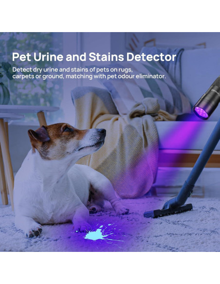 Linterna UV Consciot 12 LED 395nm Detector de Orina Mascotas Linterna UV Consciot 12 LED 395nm Detector de Orina Mascotas