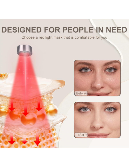 Máscara Facial Terapia de Luz LED Roja Hottoerak 240 Chips Máscara Facial Terapia de Luz LED Roja Hottoerak 240 Chips
