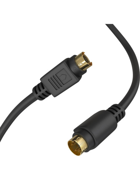 Cable S-Video 4 Pines Cmple 0.91m Recubierto de Oro Negro Cable S-Video 4 Pines Cmple 0.91m Recubierto de Oro Negro