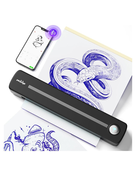 Impresora de Tatuajes PeriPage P91 Inalámbrica con Papel Térmico Impresora de Tatuajes PeriPage P91 Inalámbrica con Papel Térmico