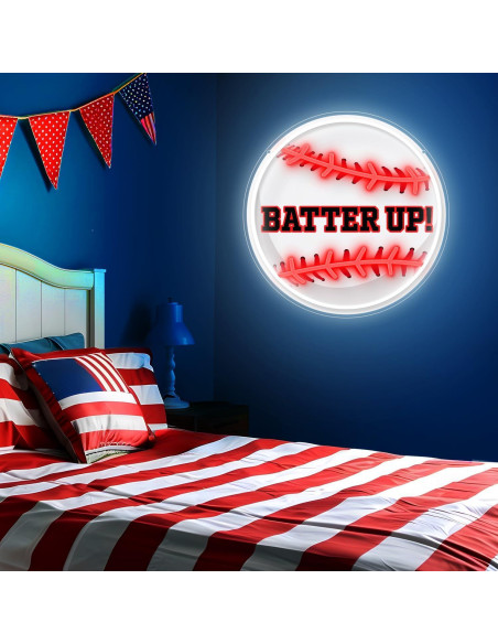 Cartel de Neón LED Béisbol HAJAE 30.48cm Regulable USB Cartel de Neón LED Béisbol HAJAE 30.48cm Regulable USB