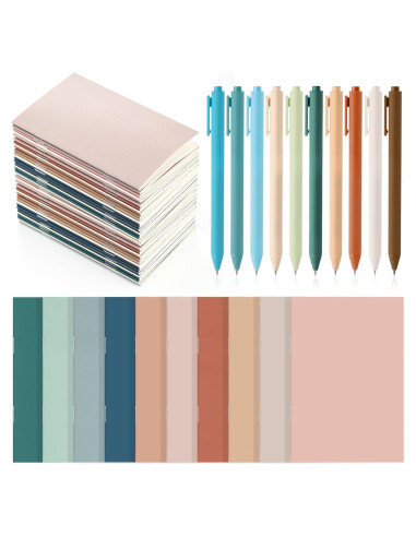 Set de 20 Mini Cuadernos y Bolígrafos Eaasty - Color Sanación