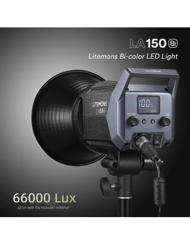 Luz de Video LED Bicolor Godox LA150Bi 190W 66000LUX 2800K-6500K
